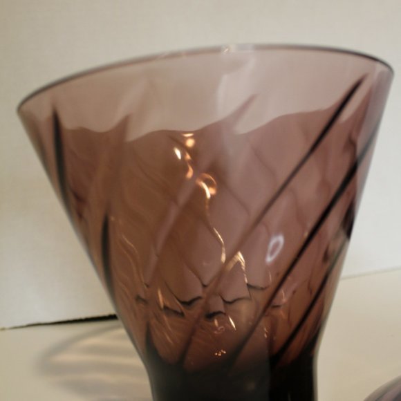 Hazel Atlas Moroccan Amethyst Candy Jar Vintage MCM rare find - Picture 5 of 8